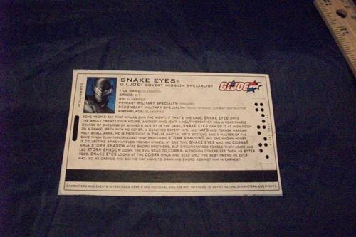 (image for) 2005 snakeeyes filecard