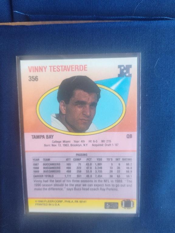 (image for) 1990 fleer vinny testaverk card
