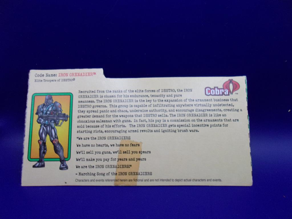 (image for) 2005 iron grenadiers filecard