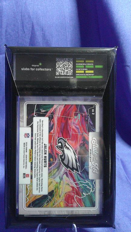 (image for) 2025 panini zenith state of the art orange jalen hurts #2 degree 8