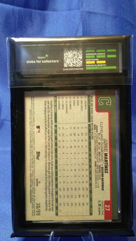 (image for) 2025 topps vintage stock angel martinez rookie #27 degree 9 30/99