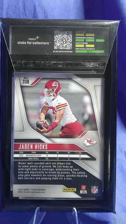 (image for) 2024 panini prizm jaden hicks rc #336 degree 8