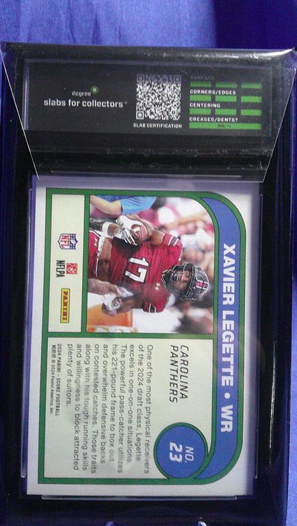 (image for) 2024 panini score protential xavier legette rc #23 degree 10