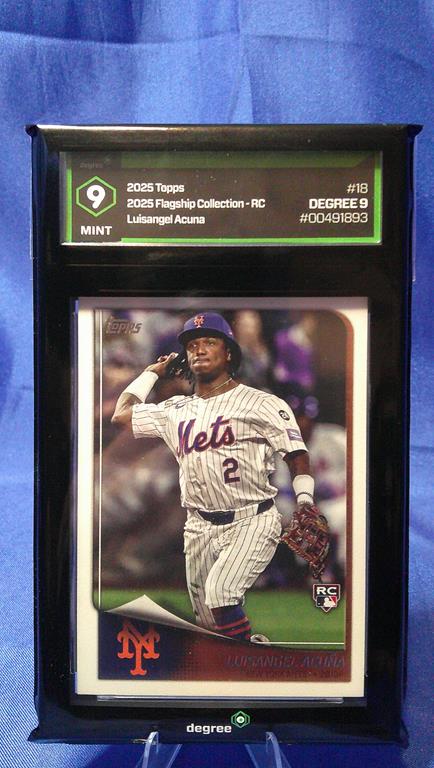 (image for) 2025 topps the flagship collection luis angel rookie #18 degree 9