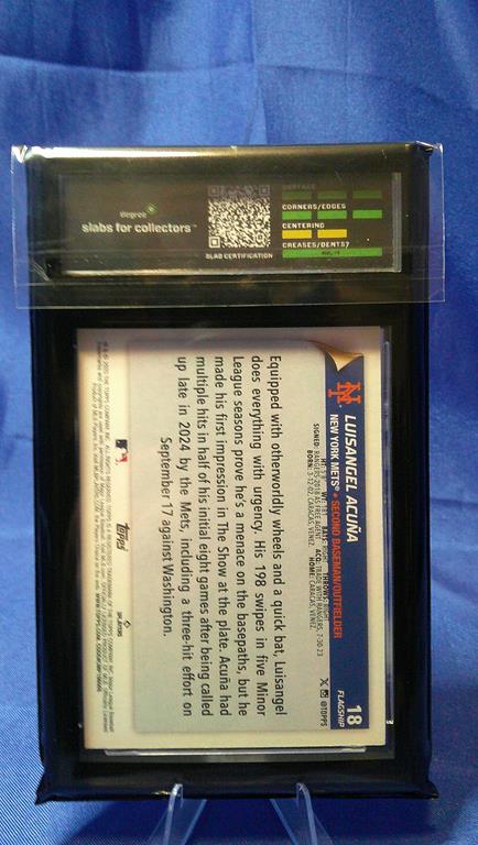 (image for) 2025 topps the flagship collection luis angel rookie #18 degree 9