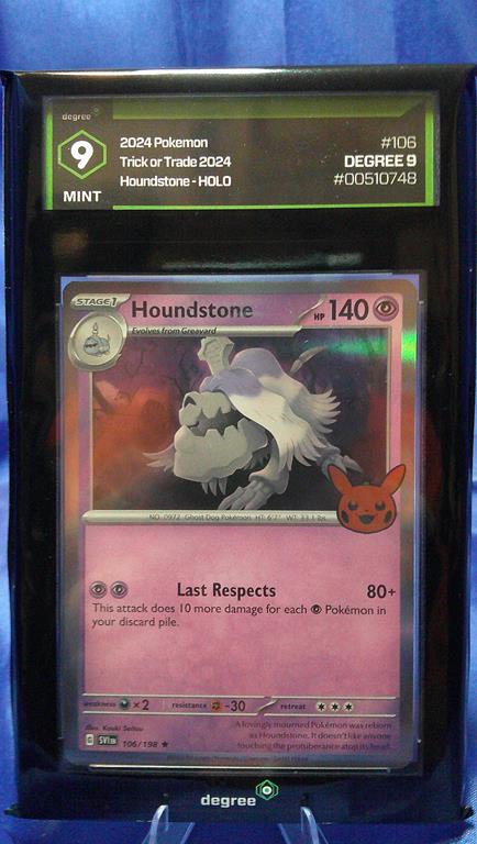 (image for) 2024 pokemon trick or trade #106 houndstone holo degree 9
