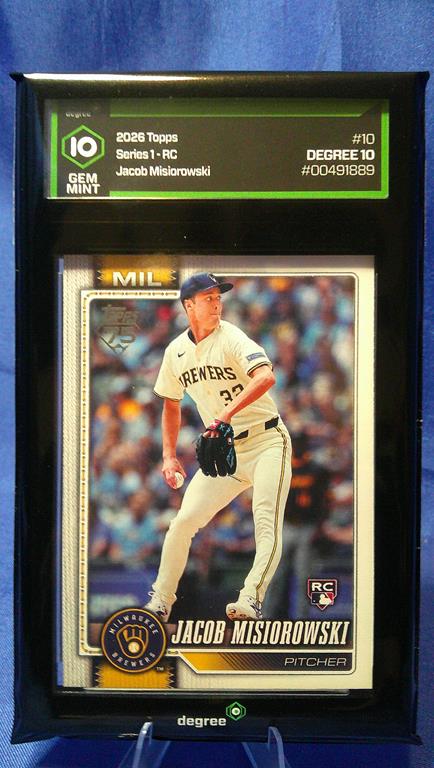 (image for) 2025 topps series 1 jacob wilson rookie #10 degree 10