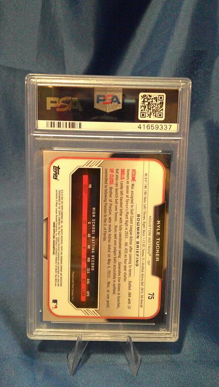 (image for) 2015 bowman draft sky blue chrome kyle tucker psa 9