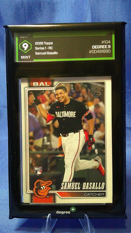 (image for) 2026 topps series 1 samuel basallo rookie #104 degree 9