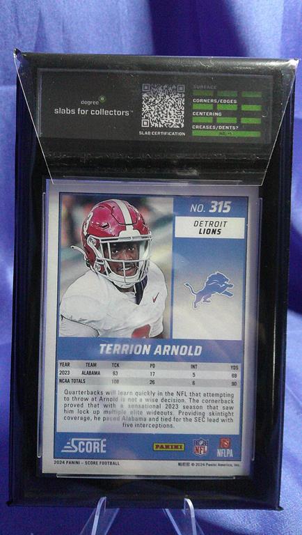 (image for) 2024 panini score terrion arnold rc #315 degree 10