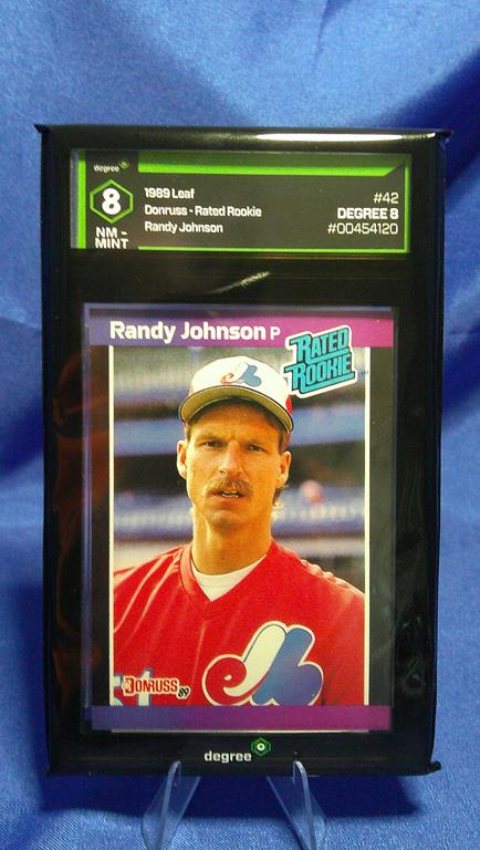 (image for) 1989 donruss leaf randy johnson rookie #42 degree 8