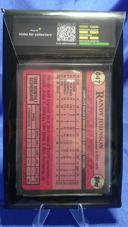 (image for) 1989 topps randy johnson rookie #647 degree 7