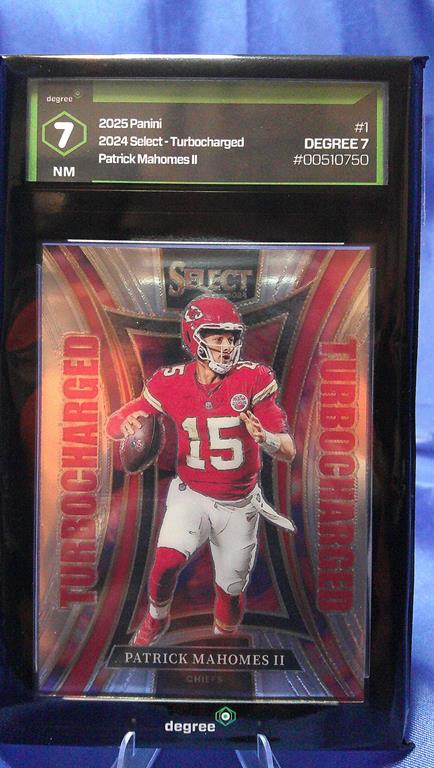 (image for) 2025 panini select turbo charged patrick mahomes II #1degree 7