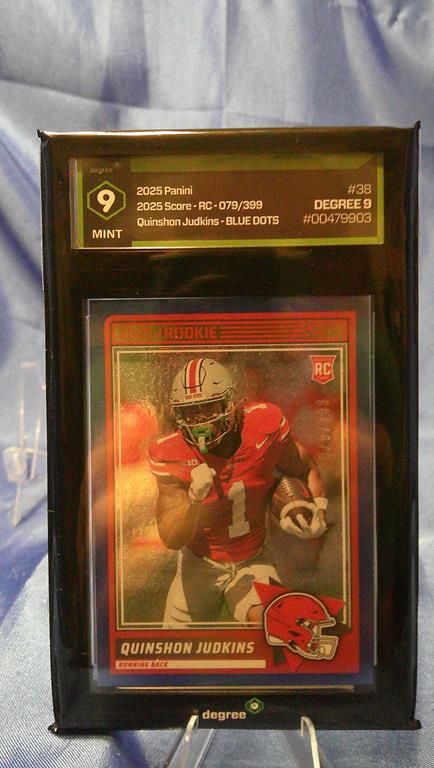 (image for) 2025 Panini score quinshor judkins #38 blue dots 079/399 degree 9 rookie