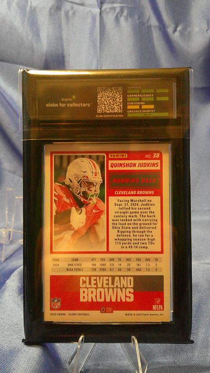 (image for) 2025 Panini score quinshor judkins #38 blue dots 079/399 degree 9 rookie