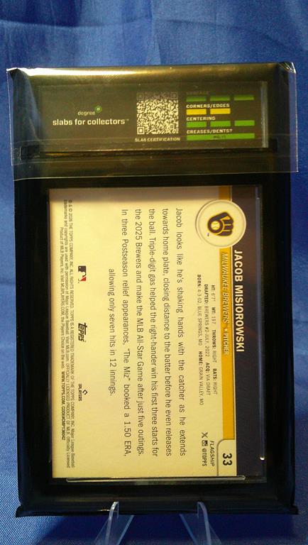 (image for) 2026 topps flagship collection jacob misiorowski rookie #33 degree 9