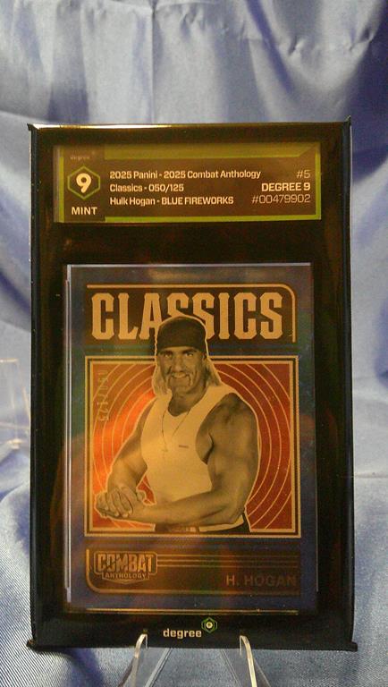 (image for) 2025 panini combat anthology hulk hogan blue fireworks #5 50/125 degree 9