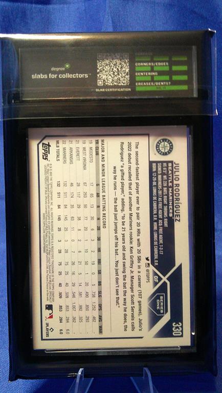 (image for) 2023 topps series 1 julio rodriguez #330 degree 10