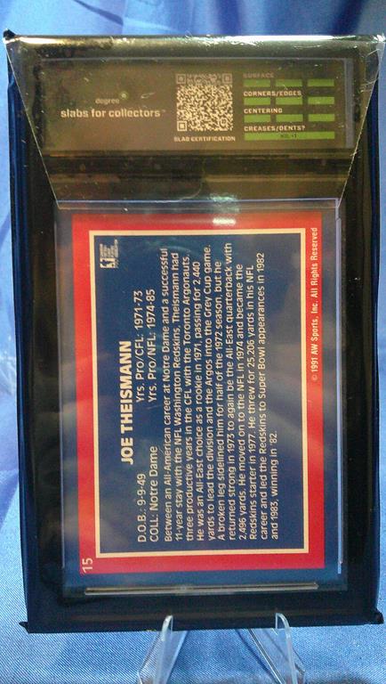 (image for) 1991 all worlds legends joe theismann degree 10