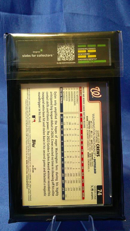 (image for) 2025 topps series 1 dylan crews rookie #74 degree 8