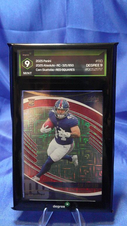 (image for) 2025 panini absolute rookie #110 cam skattebo 321/850 red squares degree 9