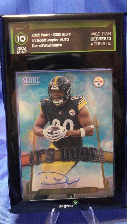 (image for) 2025 panini score its good graphs #IGGDWN darnell washington auto degree 10