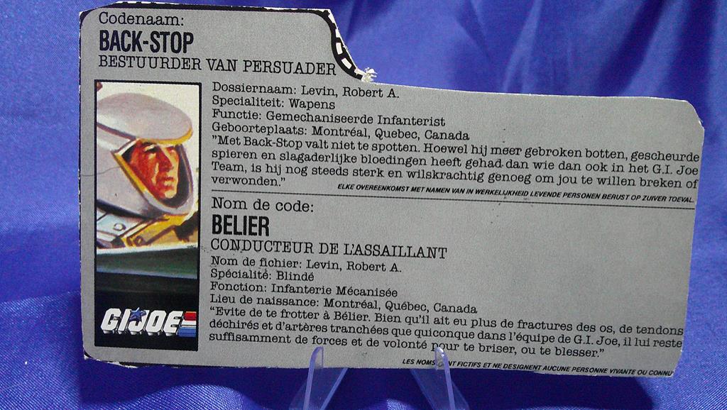 (image for) 1987 dutch backstop filecard