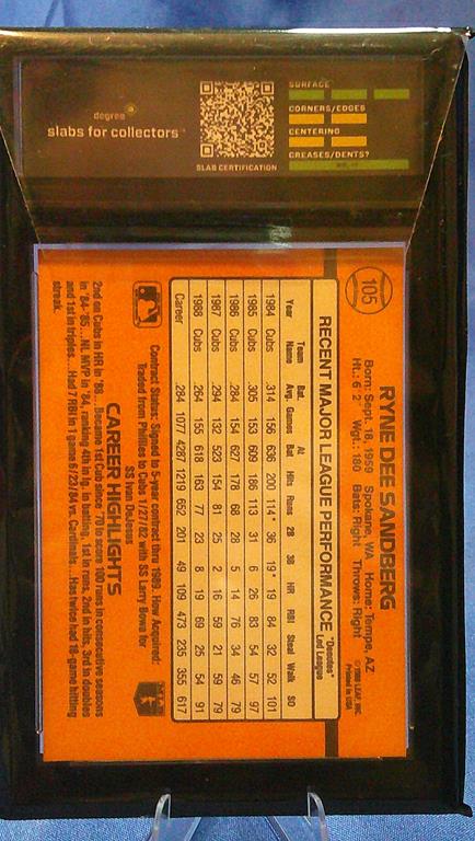 (image for) 1989 donruss leaf ryne sandberg degree 8