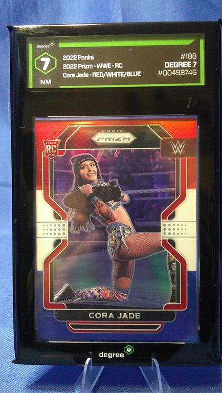 (image for) 2022 wwe panini prizm rookie red white blue cora jade degree 7 #188