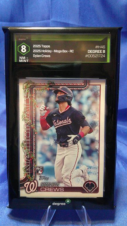 (image for) 2025 topps holiday #h46 dylan crews rookie degree 8