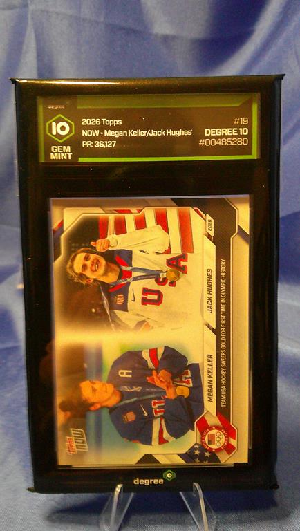 (image for) 2026 topps now megan keller and jack hughes #19 degree 10
