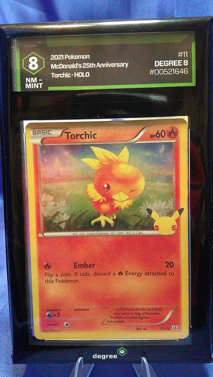 (image for) 2021 pokemon mcdonalds 25th anniversary #11 torchic holo degree 8