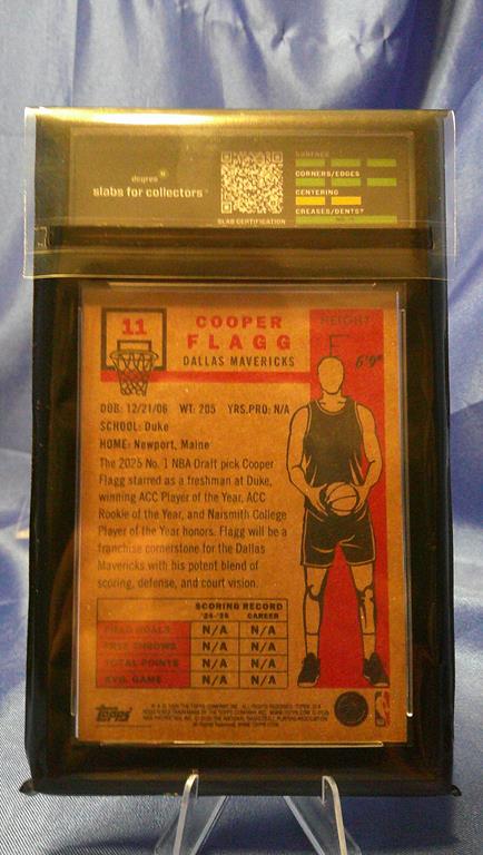 (image for) 2026 topps living set #11 cooper flagg rookie degree 9
