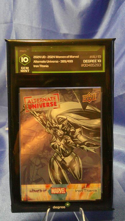 (image for) 2024 upper deck women of marvel #au-19 iron titania 389/499 alternate universe degree 10