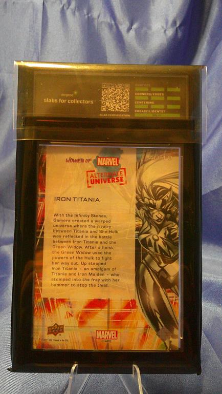 (image for) 2024 upper deck women of marvel #au-19 iron titania 389/499 alternate universe degree 10