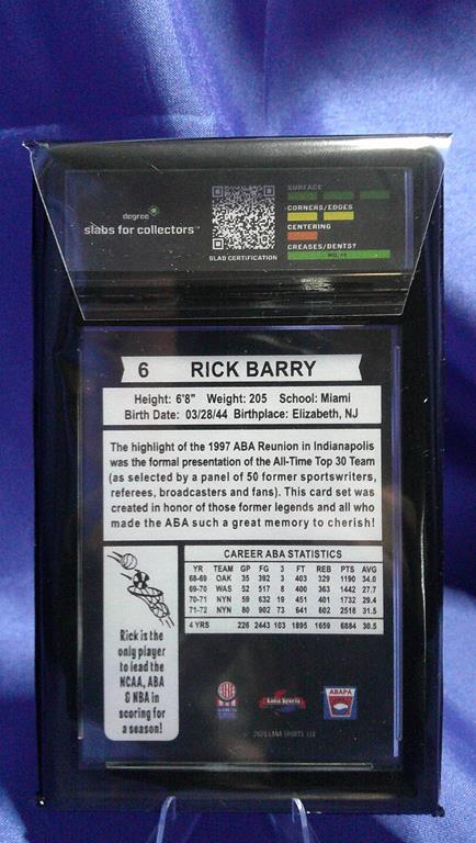 (image for) 2025 lana sports rick barry #6 aba volume 2 degree 7