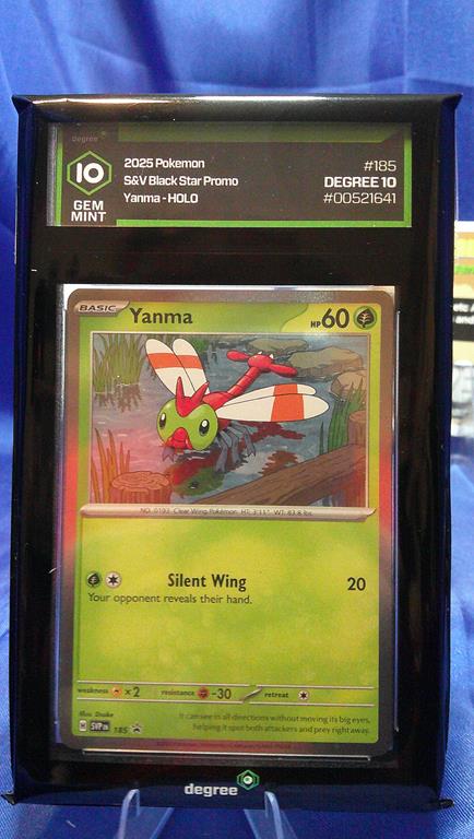 (image for) 2025 pokemon s&v black star promo #185 yanma holo degree 10