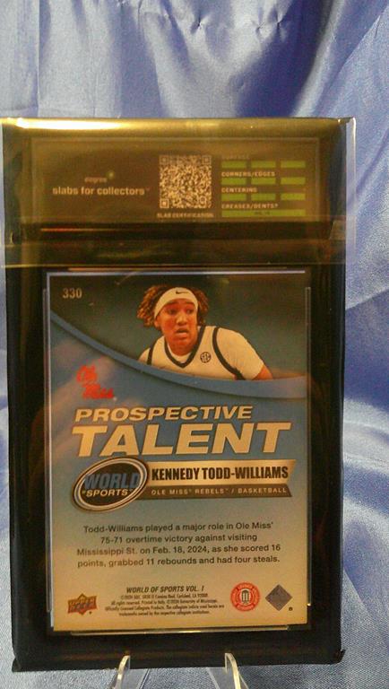 (image for) 2025 upper deck world of sports #330 blue kennedy todd williams prospective tallent degree 10