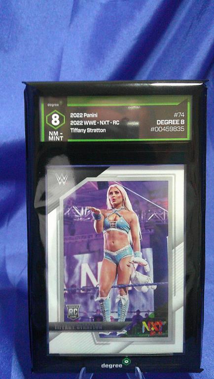 (image for) 2022 wwe panini nxt rookie #74 tiffany stratton degree 8
