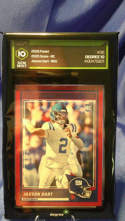 (image for) 2025 panini score jaxson dart rookie red #35 degree 10