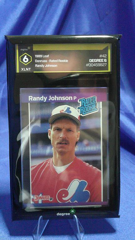 (image for) 1989 donruss leaf randy johnson rookie #42 degree 6