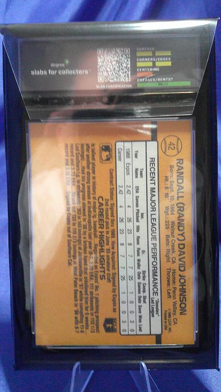 (image for) 1989 donruss leaf randy johnson rookie #42 degree 6