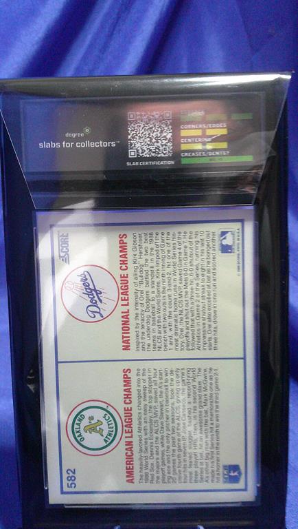 (image for) 1989 score world series #582 oakland a's la dodgers degree 8