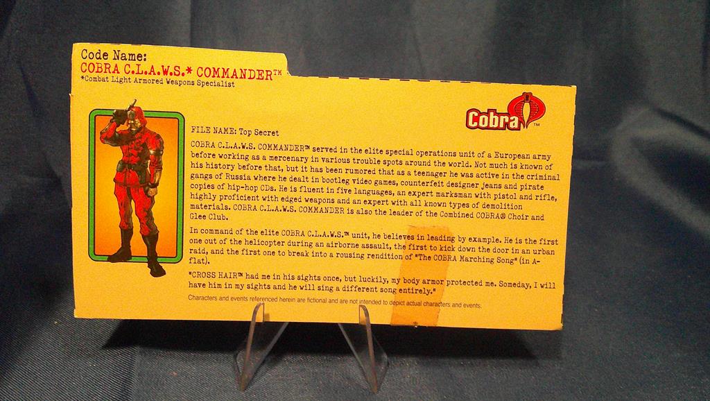 (image for) 2002 cobra claws commander filecard