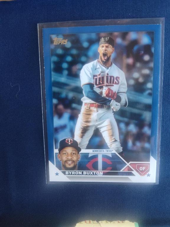 (image for) 2023 topps byron buxtor blue border baseball card
